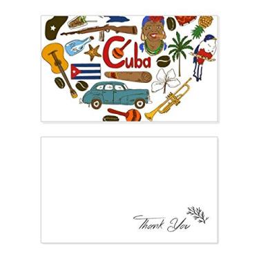 Imagem de Cuba Love Heart Landscap Bandeira nacional cartão de agradecimento aniversário aniversário saudações casamento agradecimento