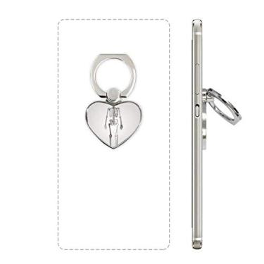 Imagem de Suporte de anel frontal para celular com esqueleto humano, suporte universal