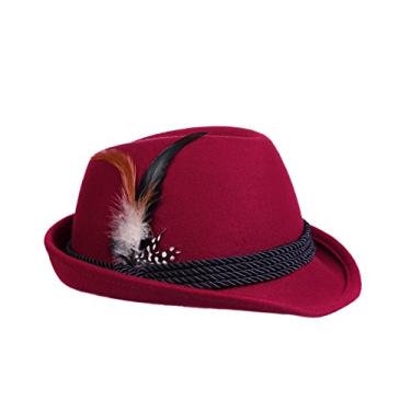 Imagem de Chapéu de lã bávaro de Oktoberfest da Alpine Holiday – Vermelho – Tamanho Médio (7 a 7 1/8)