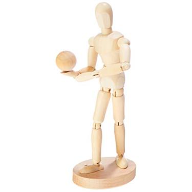 Imagem de Sinoart Manequim Articulado Magnético, Sfm075, Madeira, 20 Cm