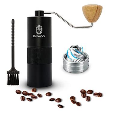 Imagem de Moedor manual de café rebarbador de aço inoxidável, com escova e ajuste ajustável, capacidade de 23 g, moedor de grãos de café fresco, prensa francesa, despeje, espresso para de moedor manual