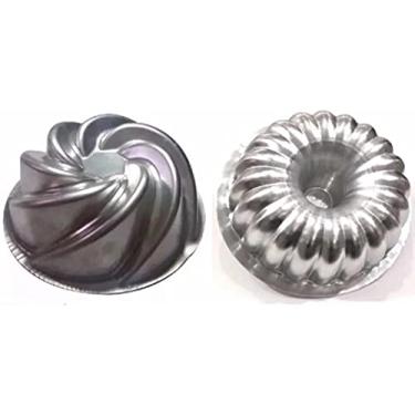 Imagem de Kit 2 Formas = Bolo Vulcão Novela (21x9) + Suíça2 Ondulada (22x9)