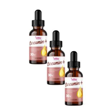 Imagem de Kit Com 3 - Curcumina em Gotas Curcumim+ I Cúrcuma e Colágeno Tipo II 30ml Nataly