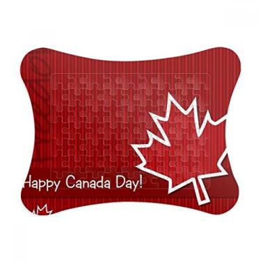 Imagem de Moldura de quebra-cabeça Happy Canada Flavor Happy Canada Day Decoração de imagem Enfeite de jogo de quebra-cabeça