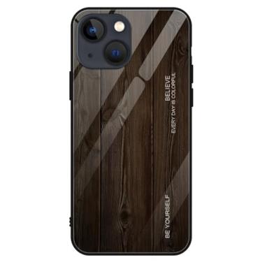 Imagem de Capa de telefone de vidro de grão de madeira para iphone 14 14pro max capa traseira para iphone 11 12 13 14 pro max 7 8 plus x s xr caso, m1, para iphone 13