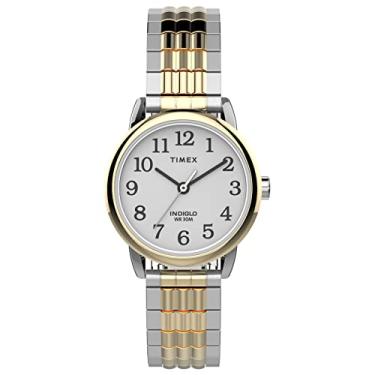 Imagem de Timex Relógio feminino Easy Reader 25 mm com, Dois tons/branco,