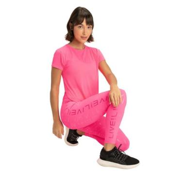Imagem de Camiseta Live Comfort Feminina Cor:Pink Neontamanho:Mgênero:Mulher