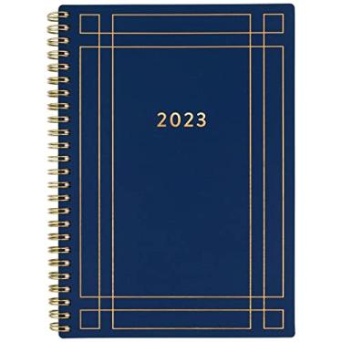 Imagem de Agenda semanal e mensal 2023 simplificada por Emily Ley para AT-A-GLANCE, 13 x 21 cm, pequena, azul-marinho (EL94-200)