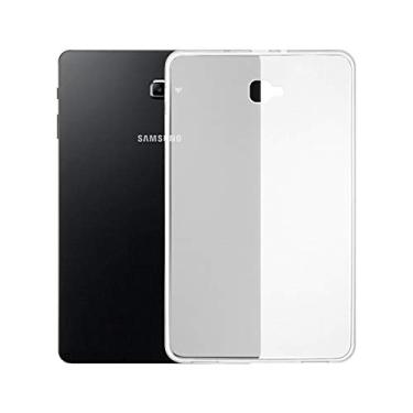 Imagem de iCoverCase Capa transparente para Samsung Galaxy Tab A de 10,1 polegadas (2016), leve, fosca, translúcida, TPU transparente para Samsung Galaxy Tab A 10.1 T585/T580 - transparente