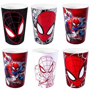 Imagem de Kit Copos para Festa Infantil Decoração Doces e Lembranças de Aniversário Personagens e Super Heróis Homem Aranha Kit 6 Unidades