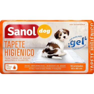 Imagem de Tapete higiênico para cães (tapete descartável absorvente - Tipo fralda) Sanol Dog 30 unidades