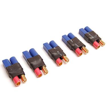 Imagem de Pack(5) New Male EC5 to 5.5mm Bullet Adapter Heavy Duty for RC Turnigy Zippy