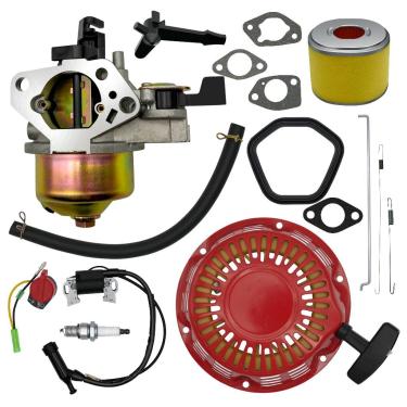 Imagem de Strongthium Kit de carburador de peças de ajuste GX240 GX270 para Honda Predator 8.0 9.0 hp 301cc com carburador + partida de puxar + bobina + filtro de ar + vela de ignição + molas do acelerador +
