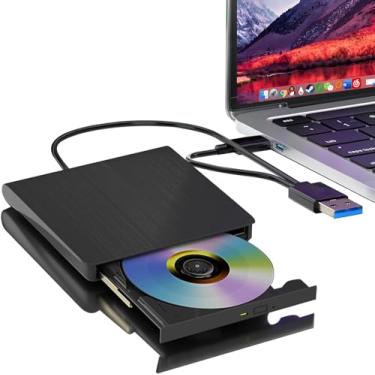 Imagem de Unidade de CD Externa Unidade Portátil USB 3.0 Unidade Portátil Pode Ler DVD/CD É Adequada Transferência de Dados de Alta Velocidade para Laptop/Desktops Windows XP /7/8.1/10