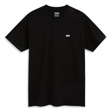 Imagem de Vans | Camiseta masculina de manga comprida, clássica, (Logotipo do lado esquerdo do peito) preto, G