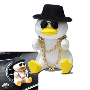 Imagem de Clipes fofos de ventilação de carro, purificadores de saída de ar, clipe de perfume, difusor de aroma engraçado, acessórios interiores automotivos para mulheres e meninas (pato rico)