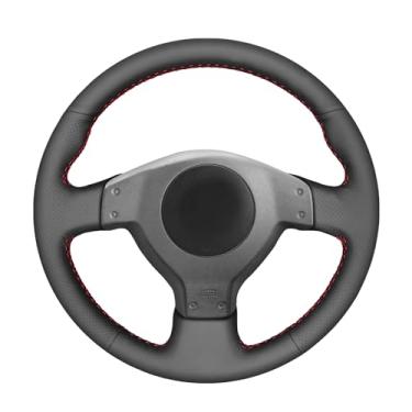 Imagem de MEWANT Capa de volante de carro costura manual de microfibra para volante de carro Subaru Impreza WRX STI 2004