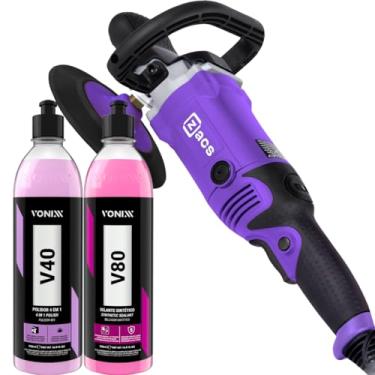 Imagem de Politriz Rotativa 6 Polegadas Elétrica Zacs + Polidor V40 V80 Vonixx