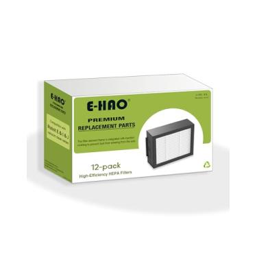 Imagem de E-HAO Pacote com 12 filtros HEPA de substituição para iRobot Roomba i & j & e série e, acessórios de filtro de vácuo peças para i1+/i2+/i3+/i4+/i5+/i6+/i7+/i8+/j5+/j6+/j7+/j8+/j9+/e5/e6/e7