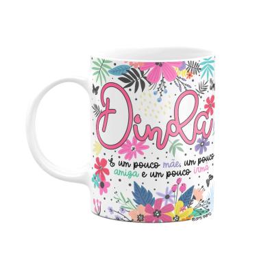 Imagem de Caneca Floral Dinda - É um pouco mãe, amiga e irmã