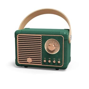 Imagem de Mini Rádio Bluetooth Retrô com Estilo Vintage de Luxo e Design Sofisticado Som Portátil