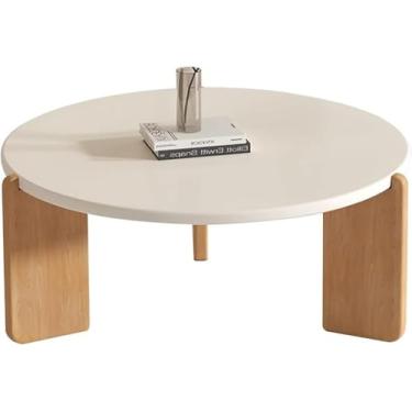 Imagem de Mesa lateral do sofá, mesa de nidificação da sala de estar/mesa de centro redonda/mesa de chá de lazer/mesa de coquetel, para janela de sacada, a, 80x38cm