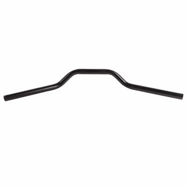 Imagem de Guiador de motocicleta, peça de reposição de barra de arrasto de guiador de motocicleta de aço de 22 mm, alça de rastreador de resistência cromada superior universal para aumentar (preto)