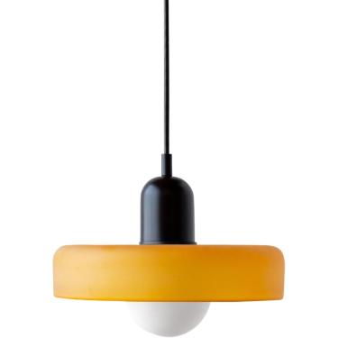 Imagem de Luz pendente de vidro laranja da fazenda, pia da ilha da cozinha, lâmpada de teto suspensa moderna de meados do século com lâmpada quente, lustre industrial vintage para sala de jantar, quar