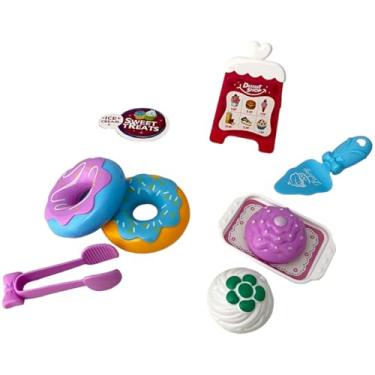 Imagem de Kit Donut Rosquinhas Comidinhas 8 Peças Brinquedo Infantil