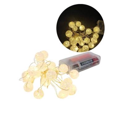 Imagem de Cordão Decorativo Bolinhas LED 20 Lâmpadas Branco 2,2 metros à Pilha - Wincy