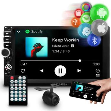 Imagem de Dvd 2 Din Central Multimídia Universal 7810u Espelhamento Android + Câ