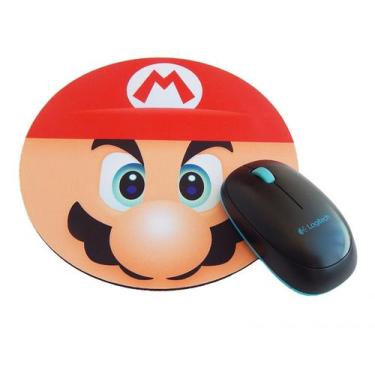 Imagem de Mouse pad Redondo Mario Bros Face - Starnerd