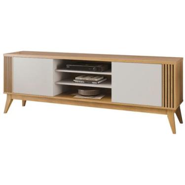 Imagem de Rack para TV até 60 Bancada 2 Portas EDN Móveis Legacy, Freijó e Fendi