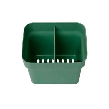Imagem de Escorredor Porta talheres Compacto com 2 divisórias Micromax, Verde