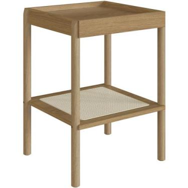 Imagem de Mesa Lateral Para Sala de Estar Pés Madeira Moss A03 Hanover Roble - L