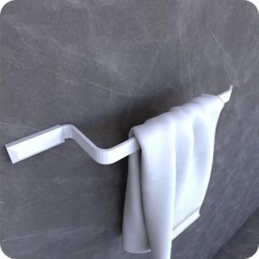 Imagem de Suporte Porta Toalha De Rosto Parede Branco Empire - MetalCromo