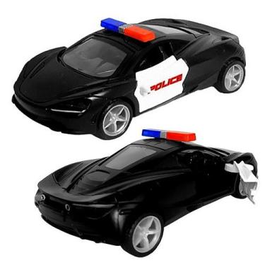 Imagem de Carrinhos de Metal Ferro Polícia Ferrari Fricção 1:32  1 unidade - Toy