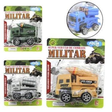 Imagem de Caminhao Militar Roda Livre Sortidos Na Cartela - Folia Imports