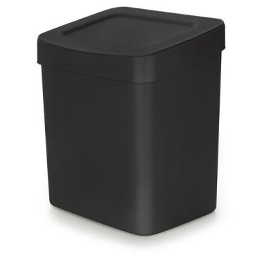Imagem de Lixeira 2,5l retangular preta neo - FORMA UTILIDADES