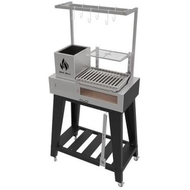 Imagem de Parrilla Portátil Em INOX Grelha Argentina + KIT TENDAL - CWD