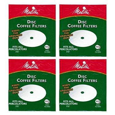Imagem de Filtros de café de disco branco de 3,5 polegadas Melitta (Pacote de 4)