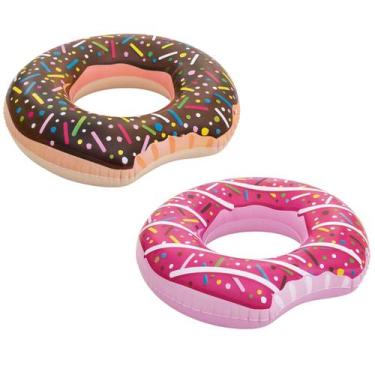Imagem de Bóia Inflável Para Piscina Donut Rosquinha Mor Suporta Até 90kg