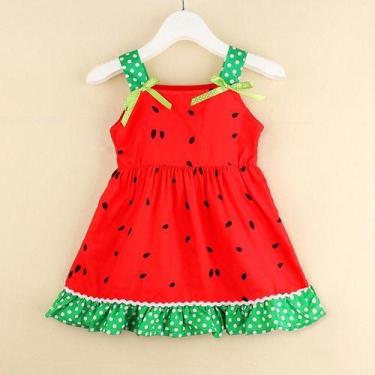 Imagem de Vestido Infantil Menina Festa Melancia Festa Casamento Bebe - ANJO DA 