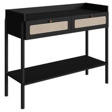 Imagem de Aparador 2 Gavetas Palhinha 27936 Linha Oslo Nero Artesano Nero