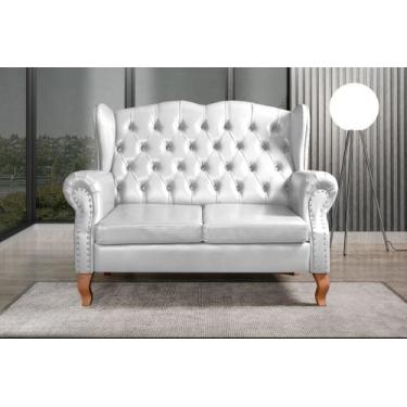 Imagem de Sofá Imperador Namoradeira Chesterfield Retrô Colonial - BELLA DECOR