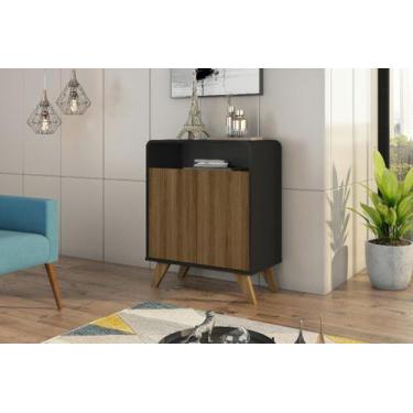 Imagem de Buffet Aparador 2 Portas Nature / Black  - ECOOS FABRIMOVEIS - FABRIMO