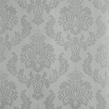 Imagem de Papel de Parede Clássico Arabesco Aziza Cinza - Rolo com 10 Metros  Re