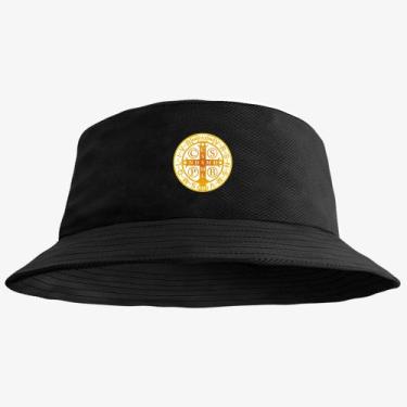 Imagem de Boné Chapéu Bucket Hat Estampado Medalha Sao Bento - MP Moda Masculina