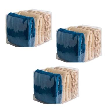 Imagem de Kit 3 Colmeias Organizadoras Cristal 40x30cm - 3 Nichos Gavetas Guarda