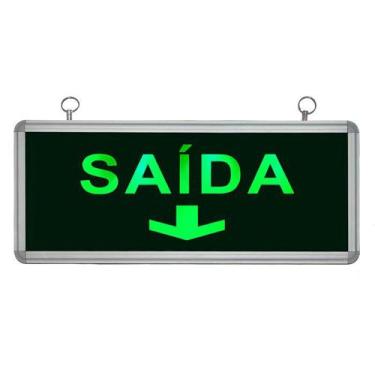 Imagem de Placa de Sinalização para Saída de LED UN-14 220V - UNIK Iluminação